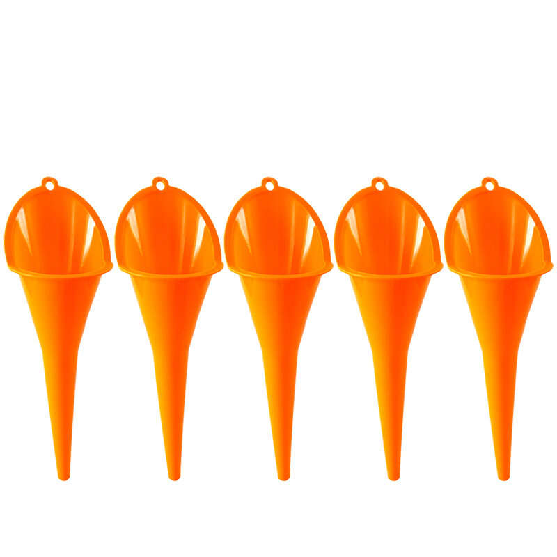 5pcs/Set Car Refueling Funnel Multi-Function Plastic Long Neck Oil Funnel Gasoline Engine Oil Additi