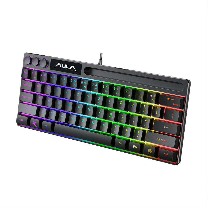 AULA F3061 61 Keys RGB Wired Membrane Gaming Keyboard USB Interface For PC/Laptop Connection Phone S
