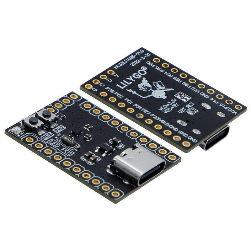 LILYGO T-HC32 HC32L110B6 Smallest Size MCU Ultra-low Power Flexible Power Management WS2812 For Keil
