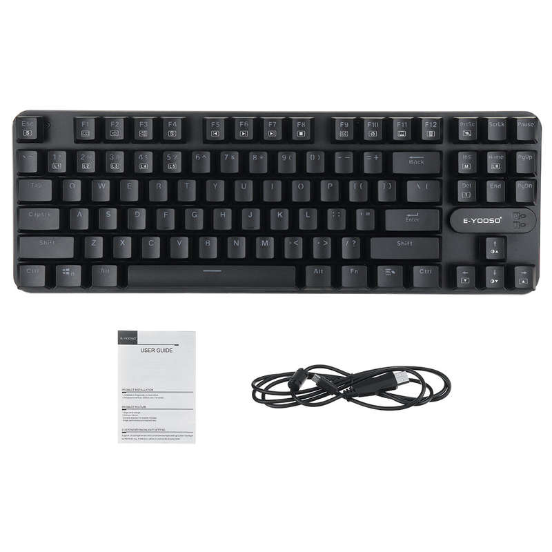 E-element Z66 Mechanical Keyboard 87 Keys RGB USB Wired NKRO Low-profile Switch Hot Swappable Double