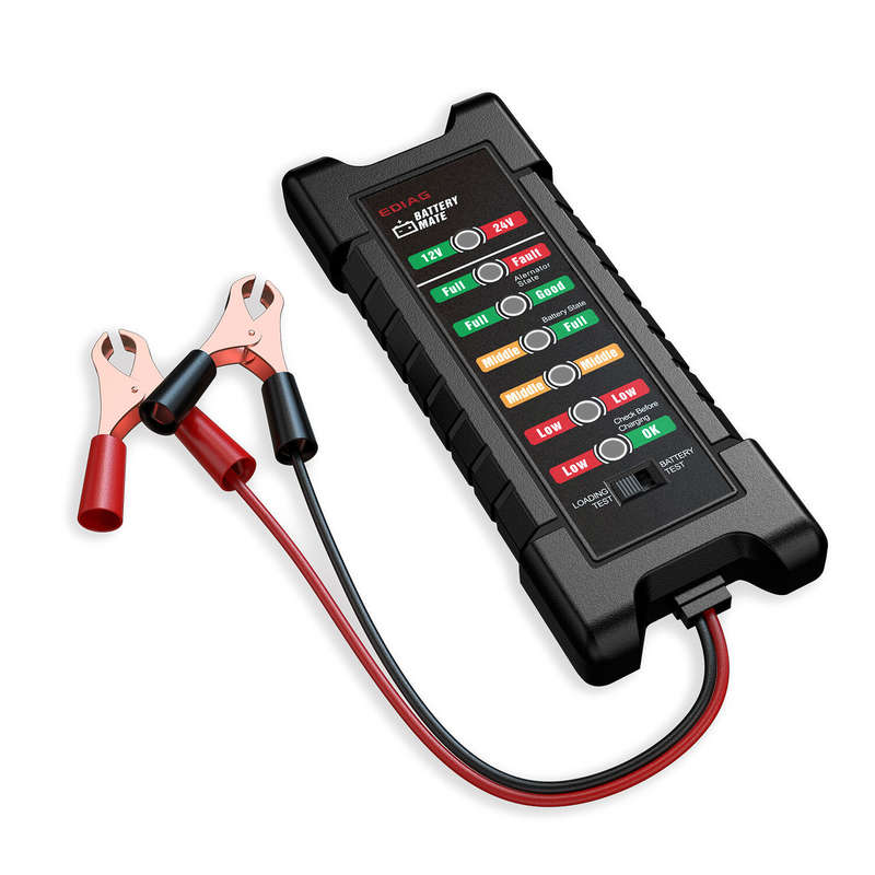 KINGBOLEN Battery Tester Bm410 12~24V Copper Clip Version Car Digital 6 LED Light Alternator Auto Ba