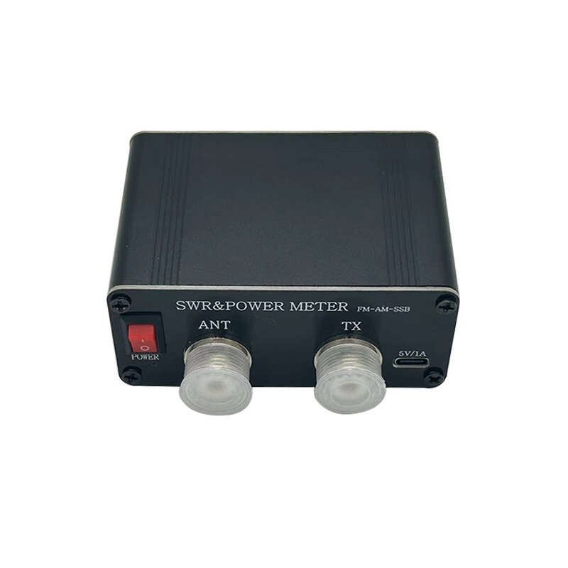 1.8MHz-50MHz 0.5W-120W Short Waves SWR and Power Watt Meter Chinese English Menu Switchable Type-C C