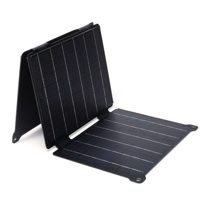 21W ETFE Solar Panel Kit Foldable 5V/12V Dual USB Output Portable Solar Chargers Outdoor Waterproof