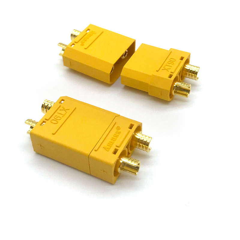 10PCS XT90 Power System Connectors High Voltage DC 500V Copper Gold-Plated for Kids Electric Car Lit