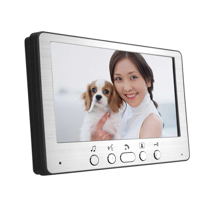 7inch Video Doorbell Camera with Monitor Hands-free Intercom IR Night Vision IP55 Waterproof Built-i