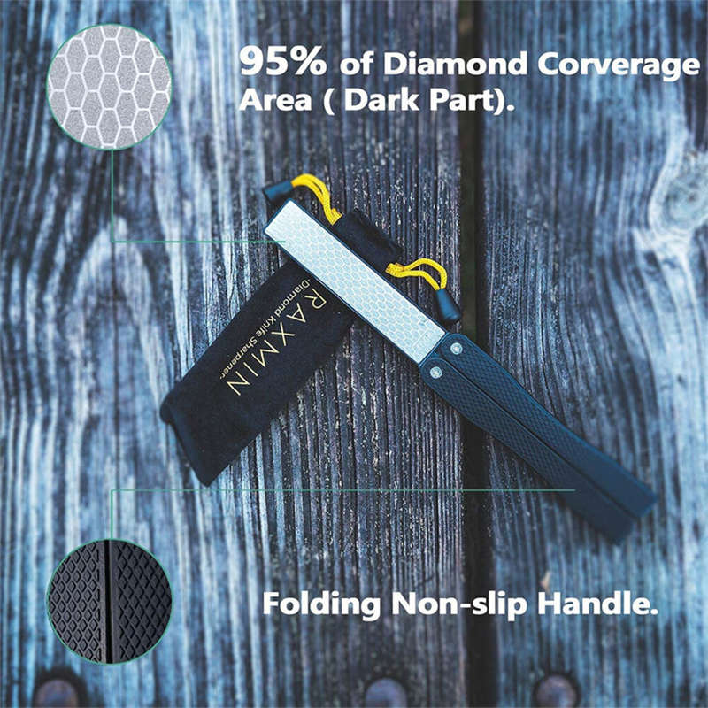 Double Sided Folded Pocket Sharpener Diamond Knife Sharpening Stone Kitchen Tool Professional Grinds
