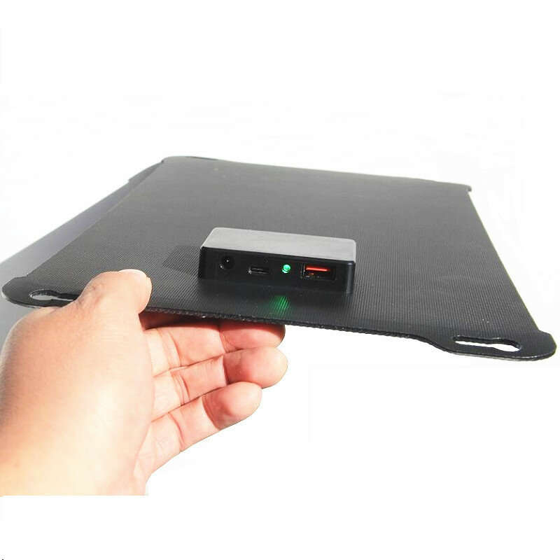15W 5V/18V ETFE Solar Panel Mobile Phone Battery Charger Type-C USB DC Output Waterproof
