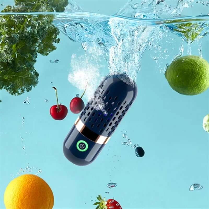 Wireless Fruit Vegetable Washing Machine Protable Capsule Shape Fruit Food Purifier Kitchen Automati