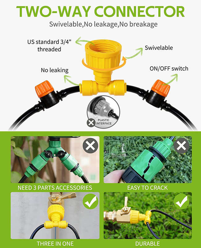 28m DIY Garden Flowering Water Dripping Spraying Irrigation System Greenhouse Planting