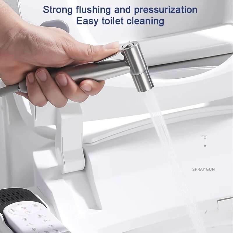 Handheld Bidet Sprayer Set Stainless 304 Steel Spray Gun Shower Handheld Toilet Bidet Faucet Sprayer