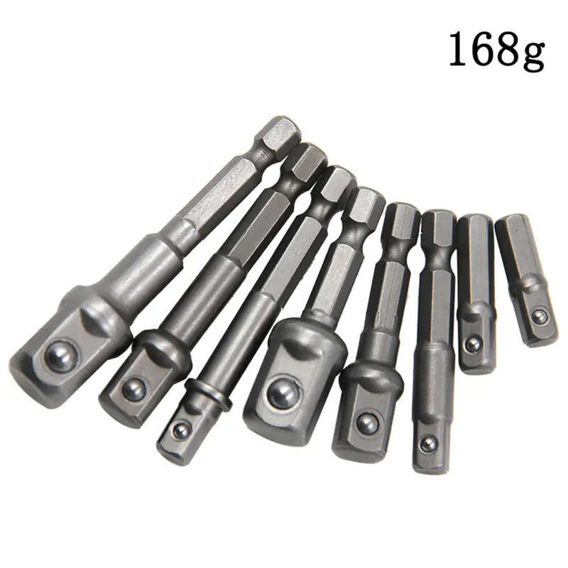 8PCS Set Of Electric Screw Wind Batch Conversion Joint Transfer Rod 1/2 Screwdriver Square Head 3/8
