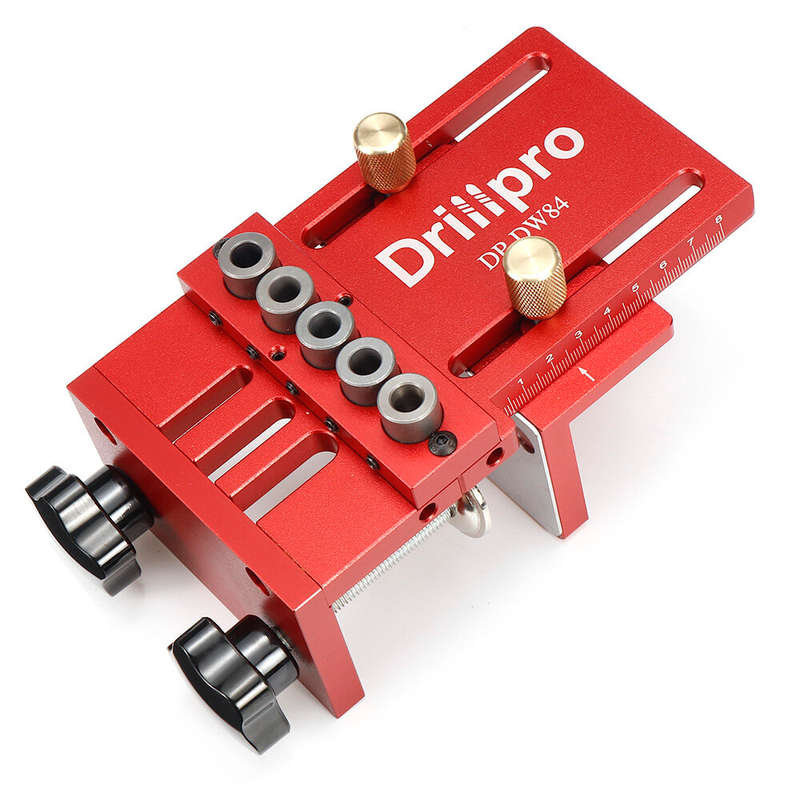 Drillpro 3 in 1 Adjustable Woodworking Doweling Jig Kit Pocket Hole Jig Drilling Guide Locator For F