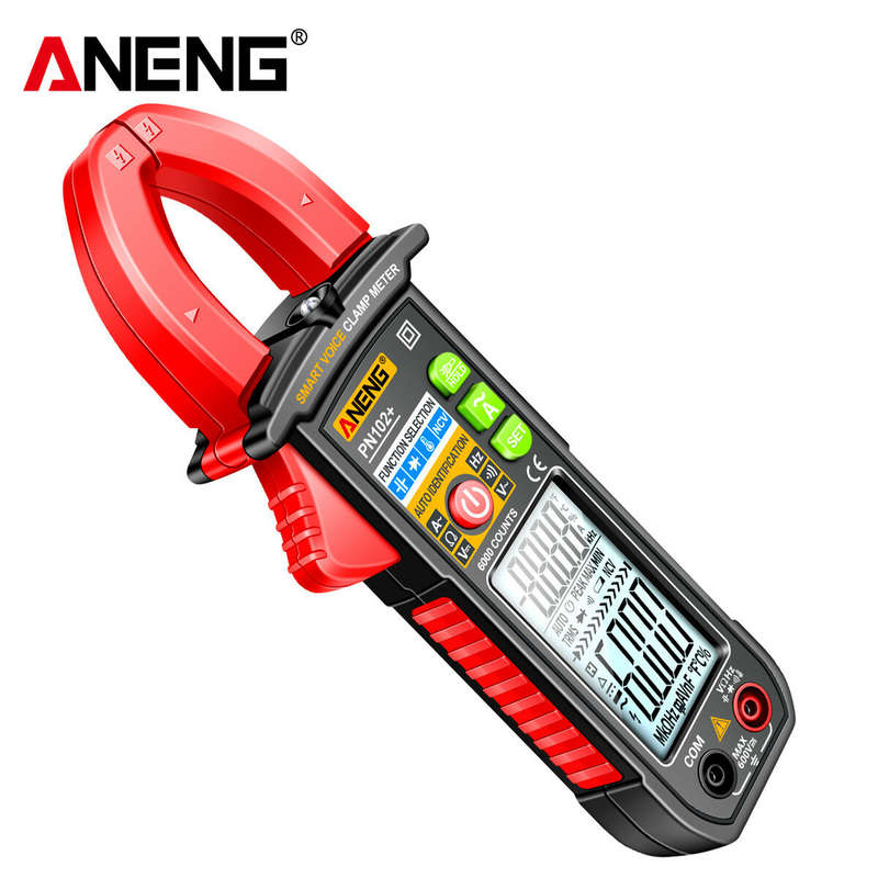 ANENG PN102+ Digital Clamp Meter with English Voice Prompt and Battery Excluded Delivery Accurate Cu