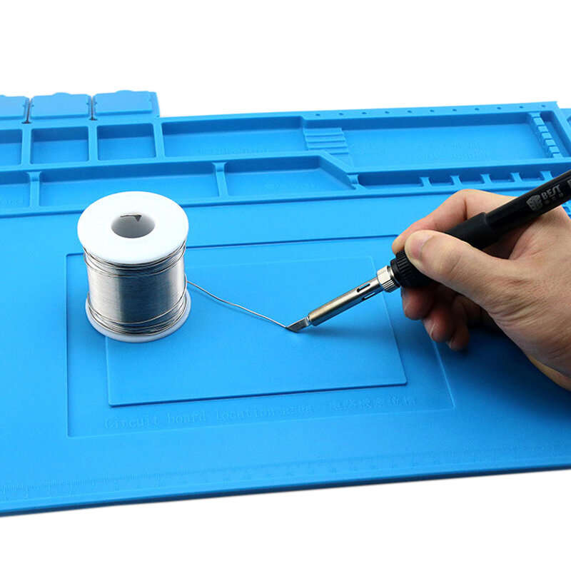 BEST S160 Magnetic Heat Insulation Silicone Pad Desk Mat Maintenance Platform BGA Soldering Repair S