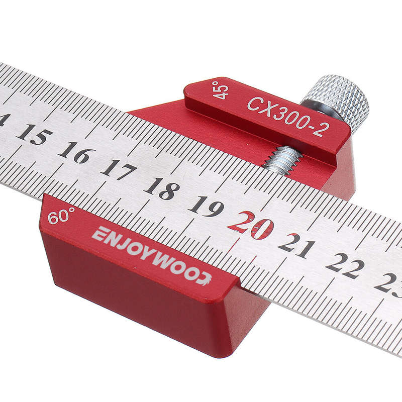 Enjoywood Line Scribe Ruler 45 90 Degree Adjustable Stainless Steel Woodworking Tool Locator 12 Inch
