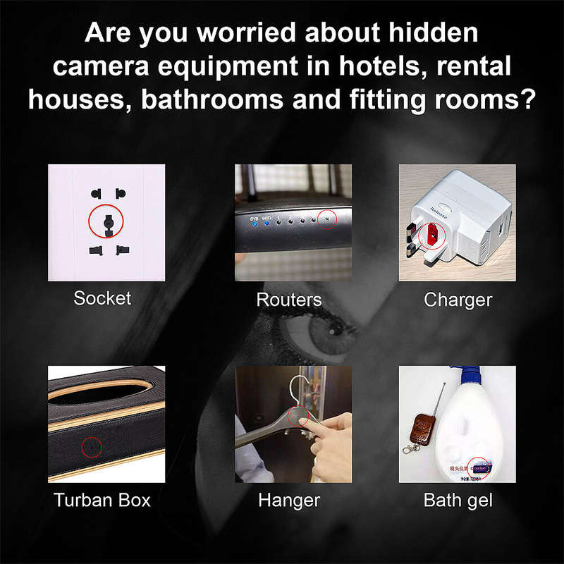 S100 Anti-candid Camera Detector Portable Pinhole Camera Detection Device Infrared Scanning Vibratin