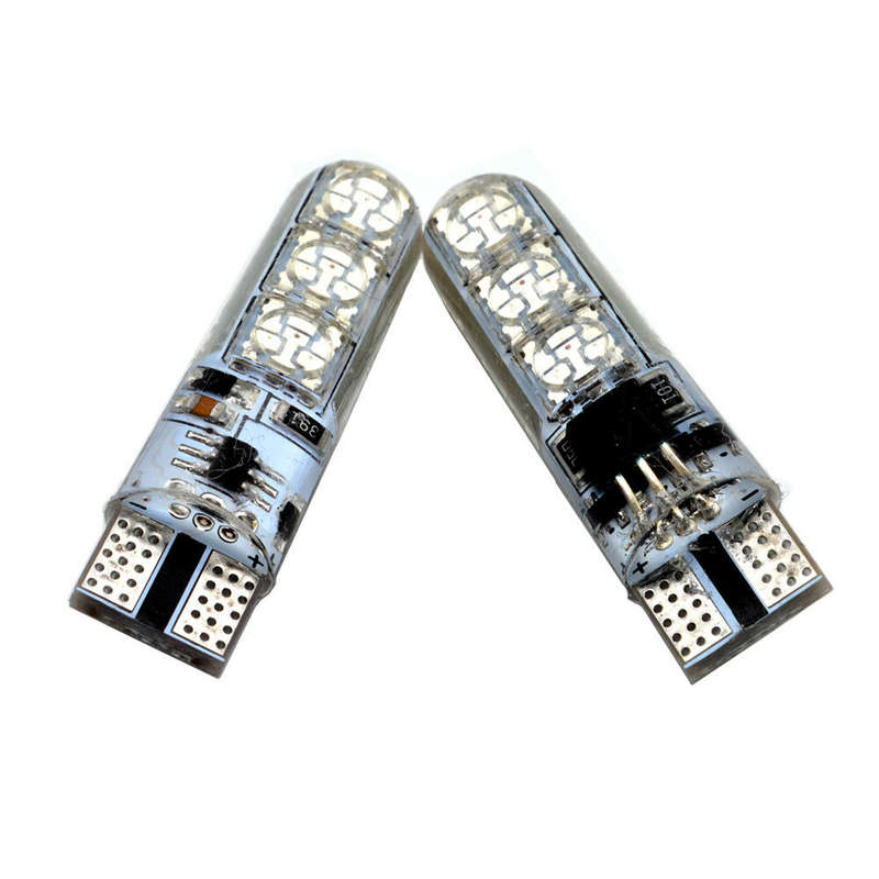 T10 LED 194 168 W5W 5050 SMD RGB Car Dome Reading Light Auto Wedge Lamp RGB LED Bulb with Remote Con