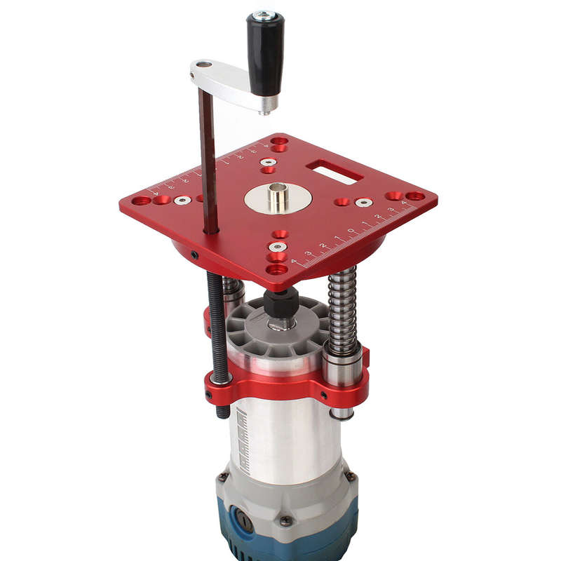 Precision Router Lift Kit with Router Table Insert Plate Max Lifting 70mm Woodworking Engraving DIY