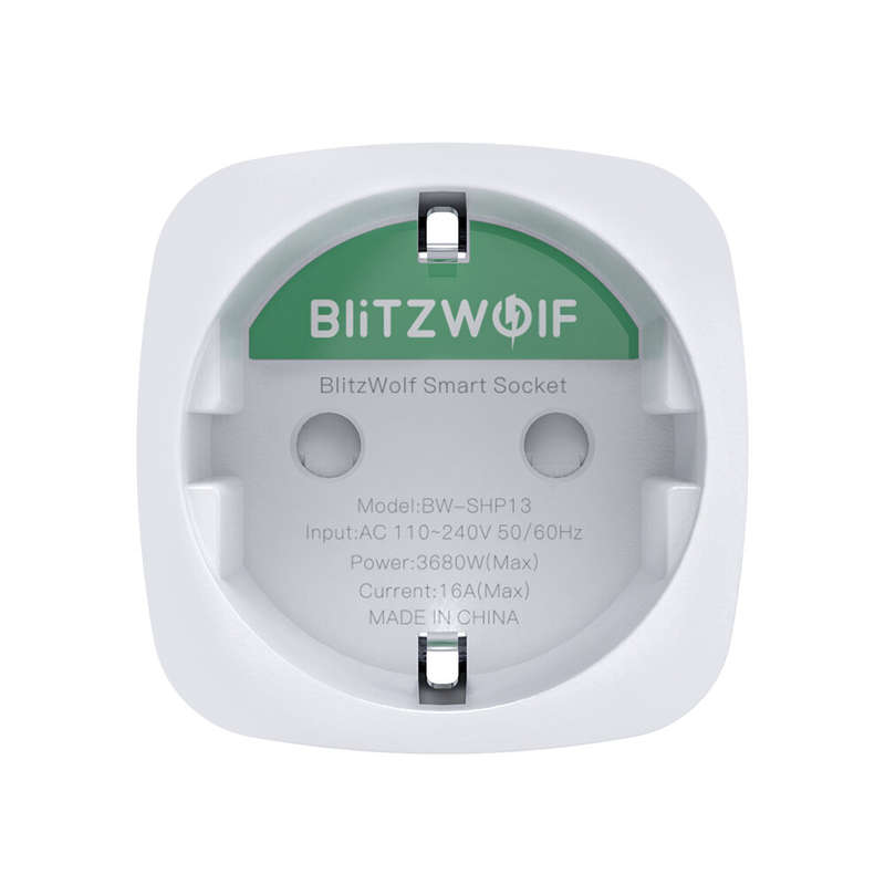 BlitzWolf BW-SHP13 ZigBee3.0 Smart Socket 16A EU Plug Electricity Metering APP Remote Controller Tim