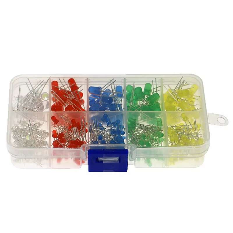 300PCS 3mm 5mm LED Light Emitting Diodes Electronic Kit F3 F5 Red Yellow Blue Green White Five Color