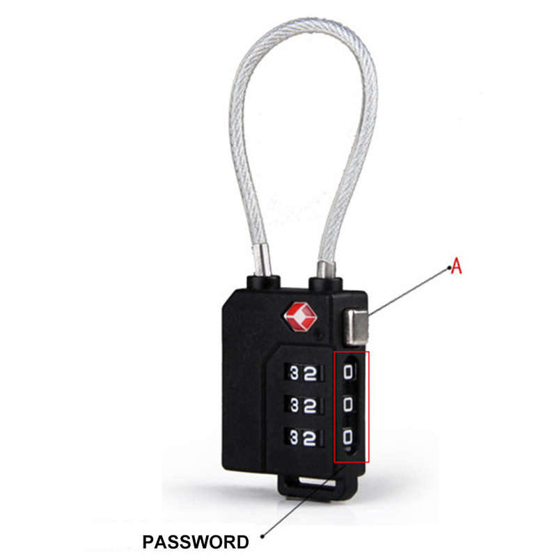 SA21100 Lightweight ABS Plastic Customs Password Lock High Strength Travel Security Multi-Zipper Pro