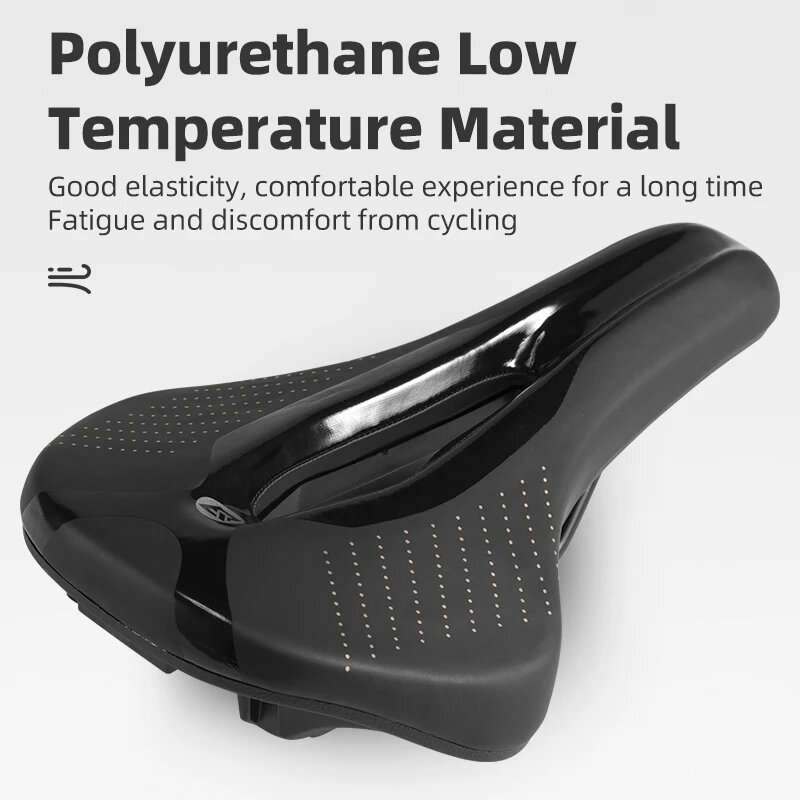 ROCKBROS Bicycle Saddle Breathable Soft Waterproof Shock Absorption Bike Cushion Seat for MTB Road B