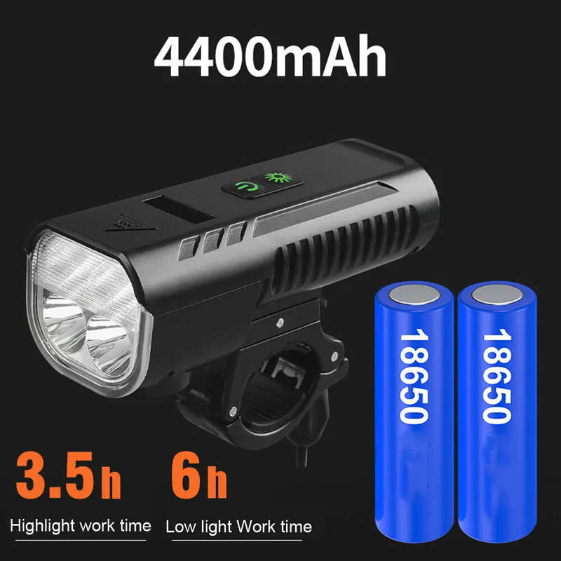 BENGGUO 3 in 1 Bike Headlight 1000Lm Brightness 4400mAh High Capacity Power Bank 8 Light Modes Water