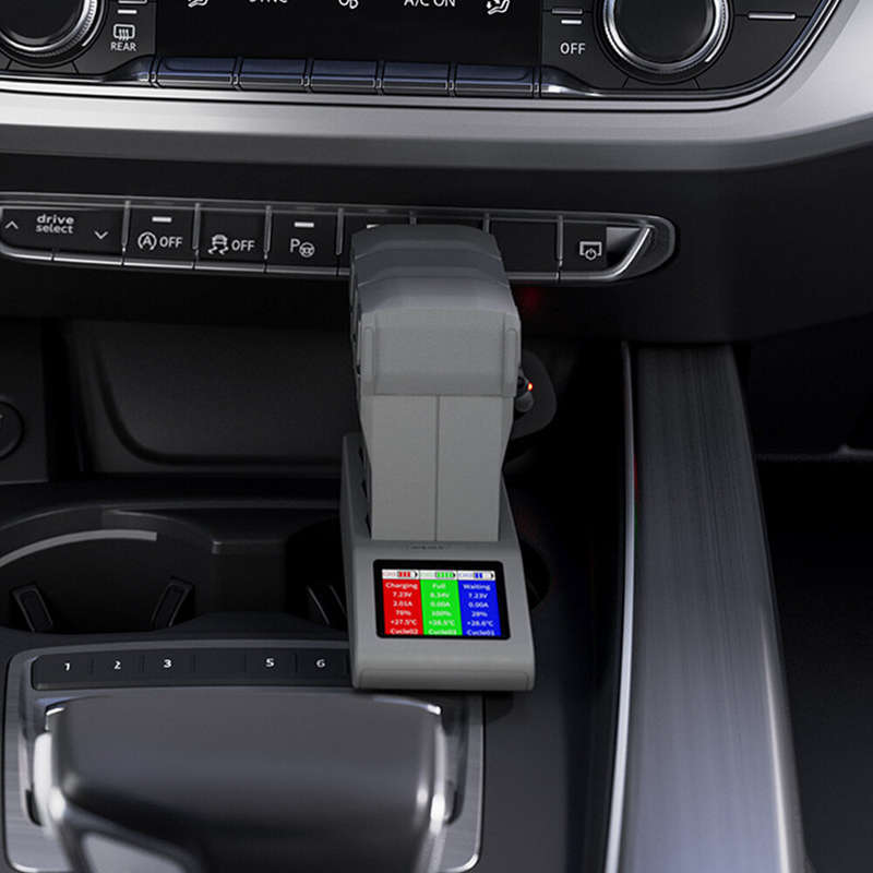 STARTRC 3-in-1 Intelligent Fast Charging Hub Battery Car Charger LED Screen Digital Display Housekee