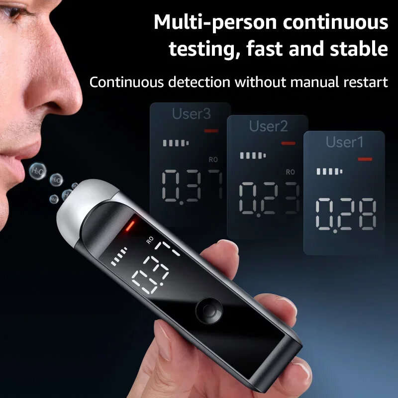 Portable Alkotester Professional Tester Alcohol Contactless Alcohol Tester Breathalyzer Alcohol Test