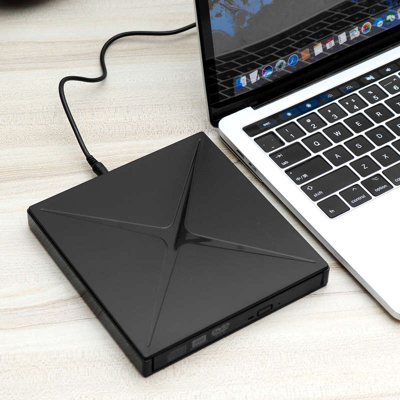 GlowGeek USB 2.0 Type-C Driverless High Speed Read Write Recorder DVD CD Burner SATA Interface for W