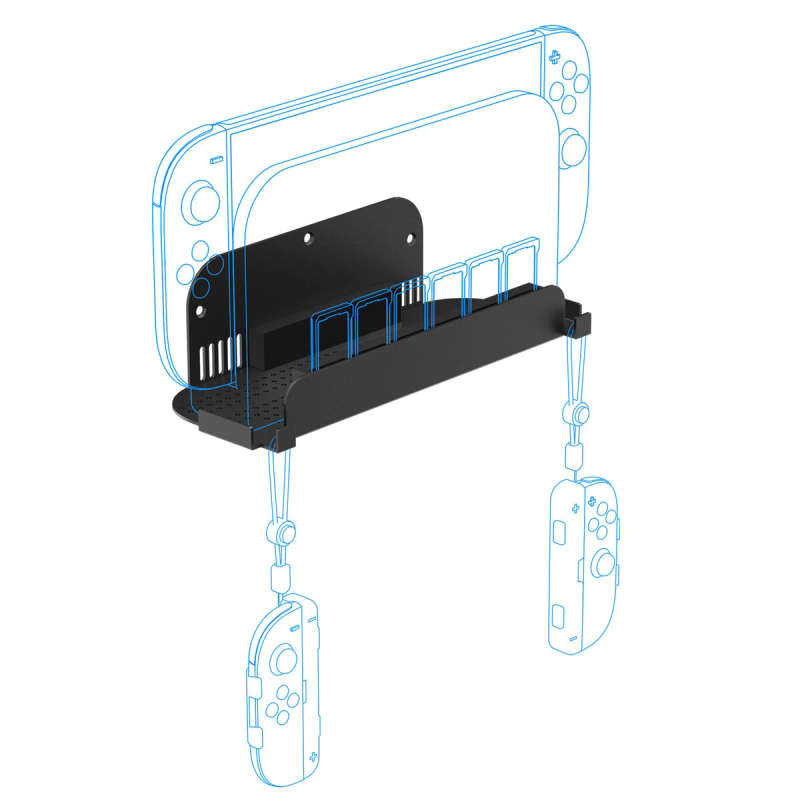 JYS JYS-NS2291 Universal Wall-Mounted Organizer for Nintendo Switch OLED Switch2 Space-Saving Secure