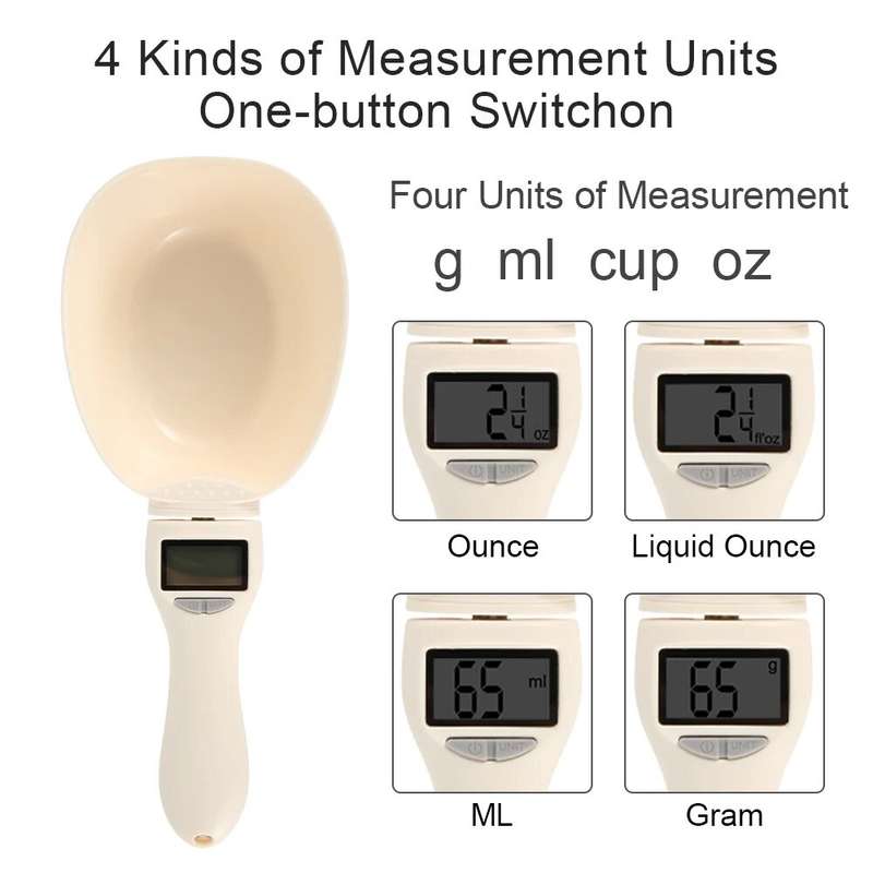 Electronic Measuring Spoon For Food Digital Scale Dog and Cat Food Kitchen Scale Measuring Cup with