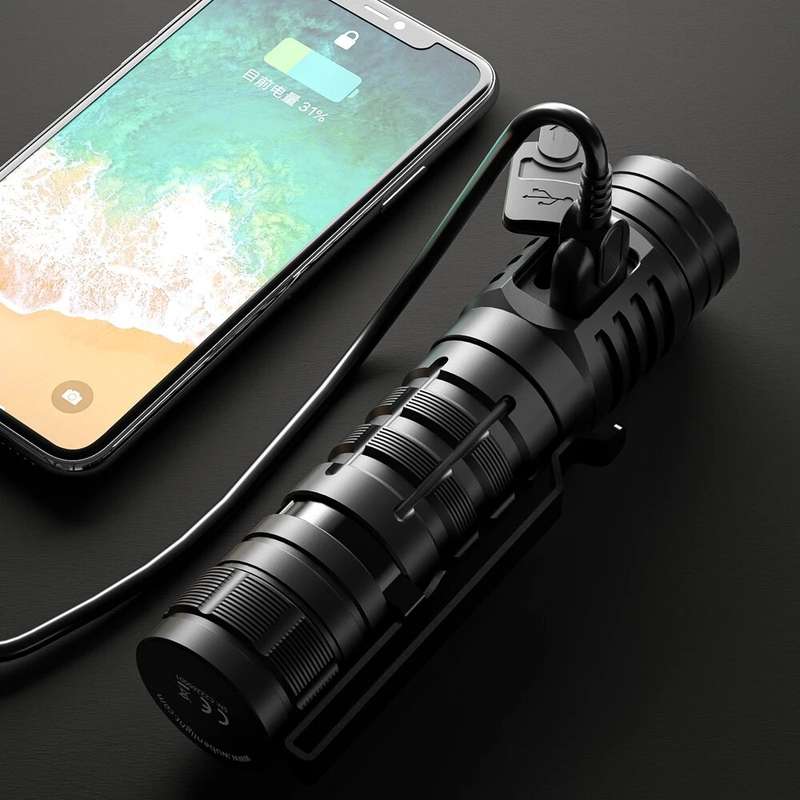 WUBEN C2 2000lm High Lumen Rechargeable Power Bank Flashlight Beam Throw 358Meters with 21700 Batter
