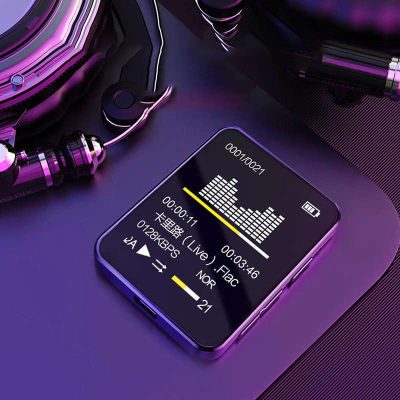 2023 New MP3 Player bluetooth 5.0 1.77 inch HD Touchscreen 220mAh Battery Portable Sports Multifunct