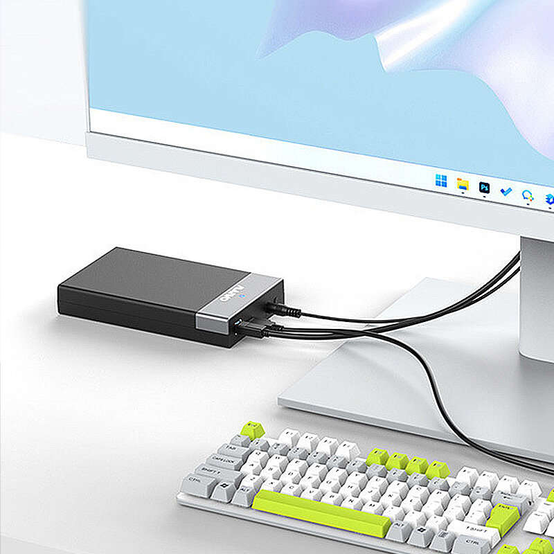 MAIWO K3568D HDD Enclosure 2.5/3.5inch SSD Case USB3.0 to SATA3.0 5Gbps External Case with USB2.0 Ex