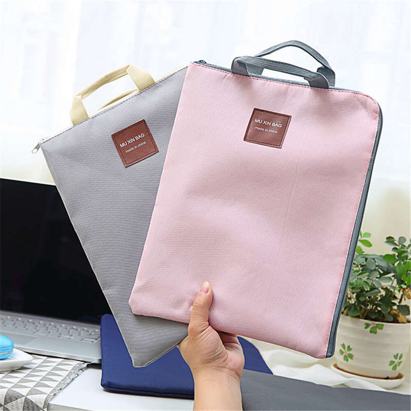 Libo Waterproof Computer Bag Canvas Zipper Multi Functional Multi-Layer A4 File Bag Portable Pad Lap