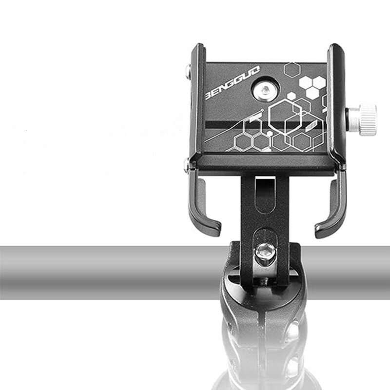 Bike Holder Aluminum Alloy 360 Adjustable Sturdy Anti-fall 0.2kg Lightweight Handlebar Holder for Mo