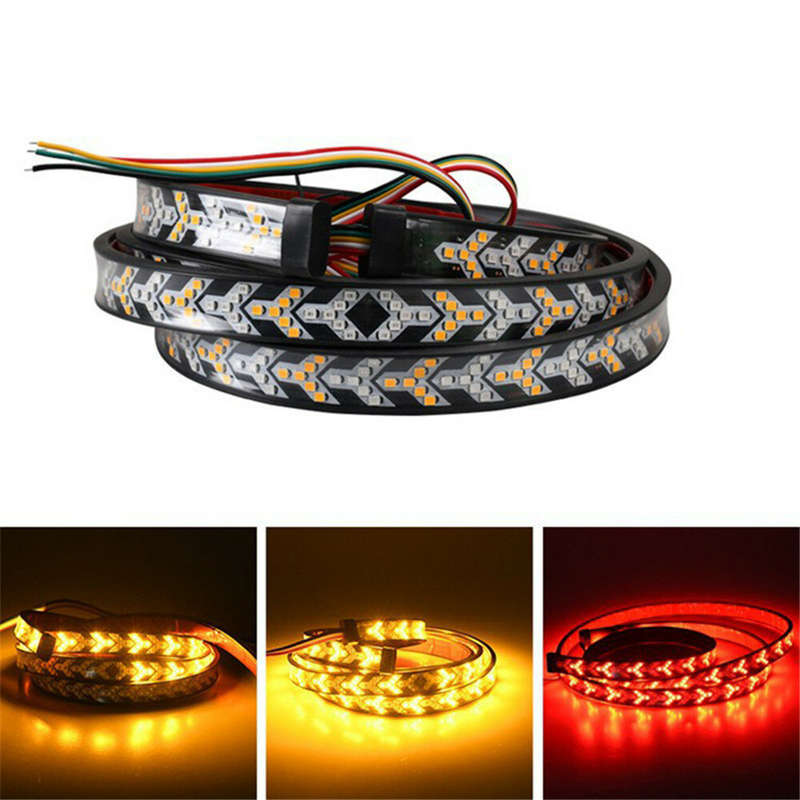 12V Car Brake Turn Signal Trunk SUV RV Flexible LED Strip Light Tail Reverse Lights for Jeep Contain