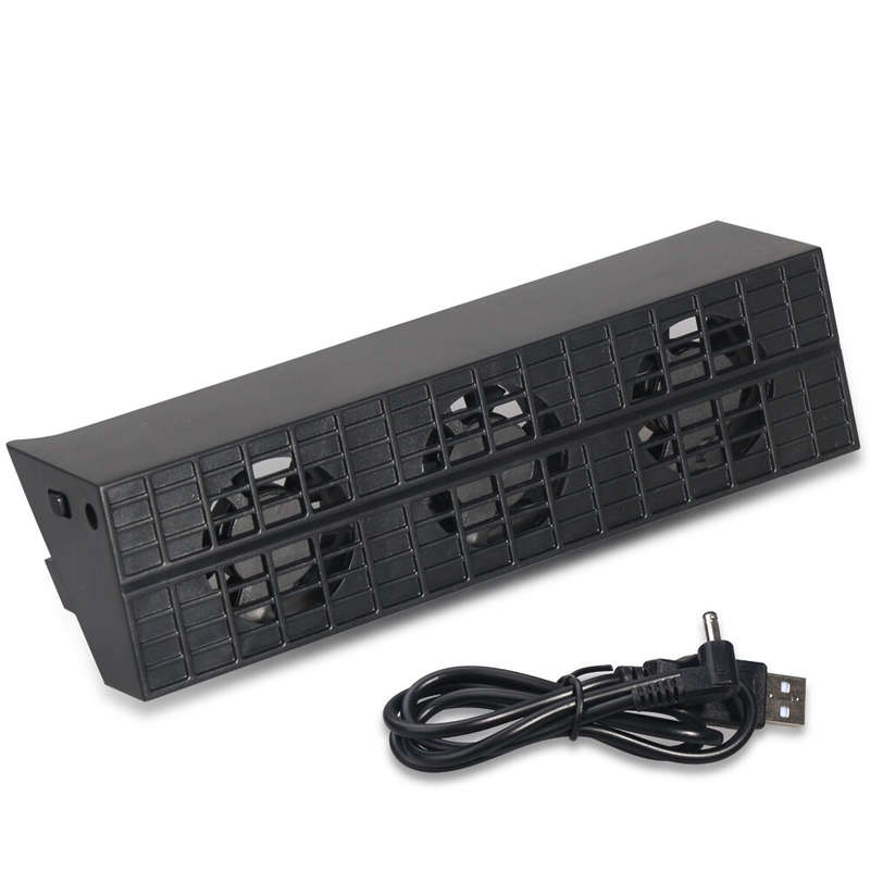 DOBE 2 in 1 Turbo Cooling fan & USB Hub Combo Kit for PS4 Slim Temperature Controlled Cooler for PS4