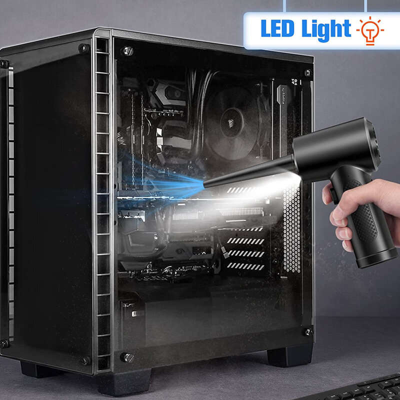 50000 RPM Cordless Portable Compressed Air Duster Rechargeable Wireless Electric Air Keyboard Electr