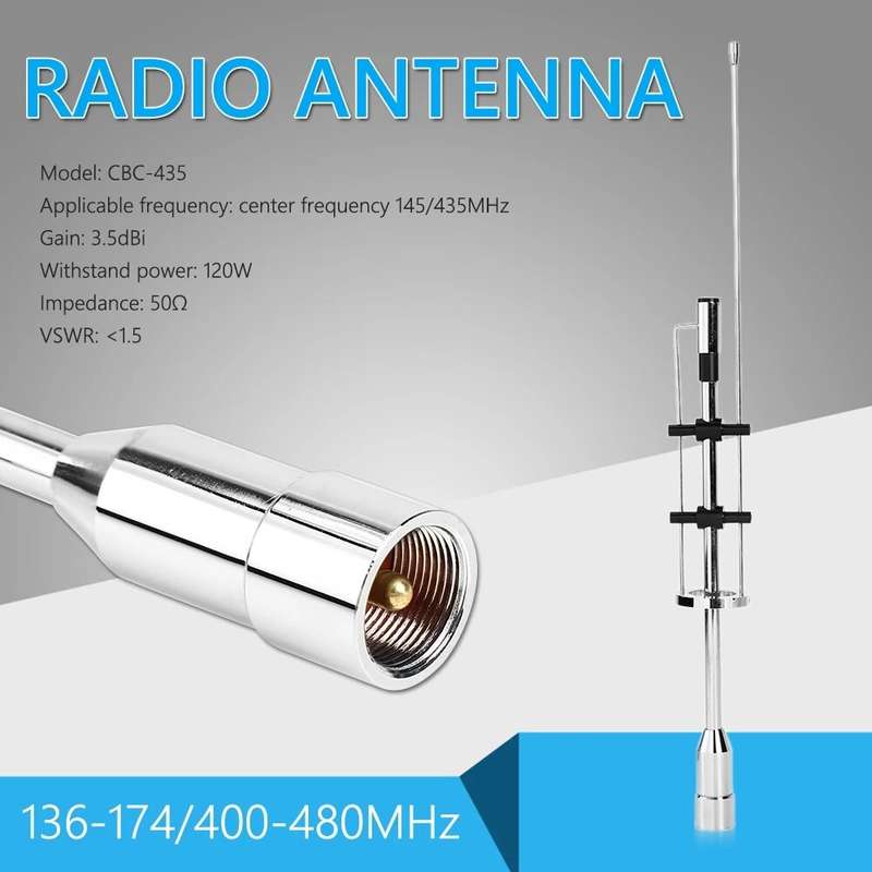 New Dual Band Antenna CBC-435 UHF VHF 145/435MHz Outdoor Personal Car Parts Decoration for Mobile Ra