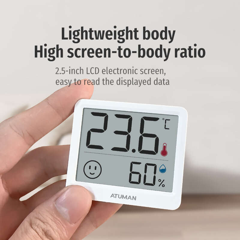 4PCS Xiaomi Duka Atuman THmini Electronic Temperature and Humidity Meter High Precision Vertical Inf