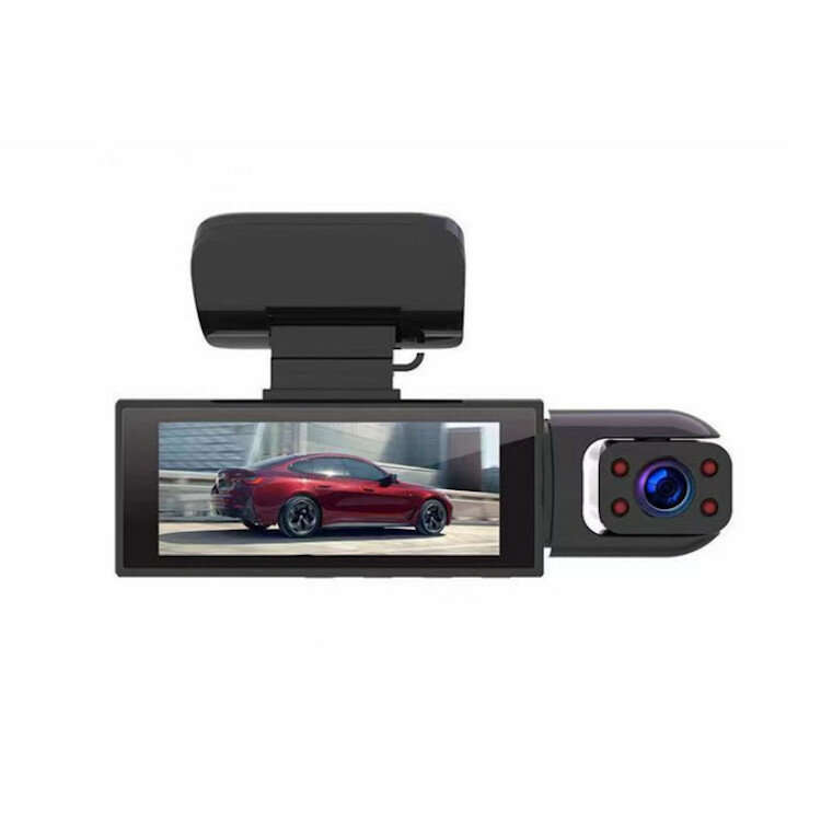 M8 1440P Ultra HD Dash Cam for Recording Front + Interior Car DVR IPS HDR Reversing Image Night Visi