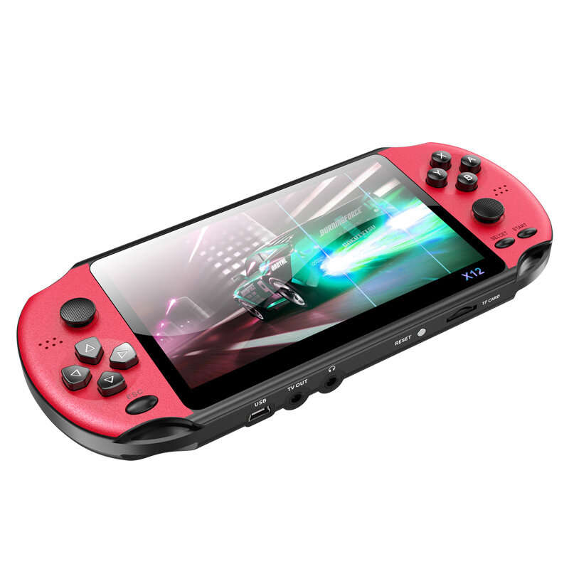 Powkiddy X12 Pro Handheld Game Console 8GB 2000+ Games 5.1 inch HD Color LCD Screen Video Retro Port