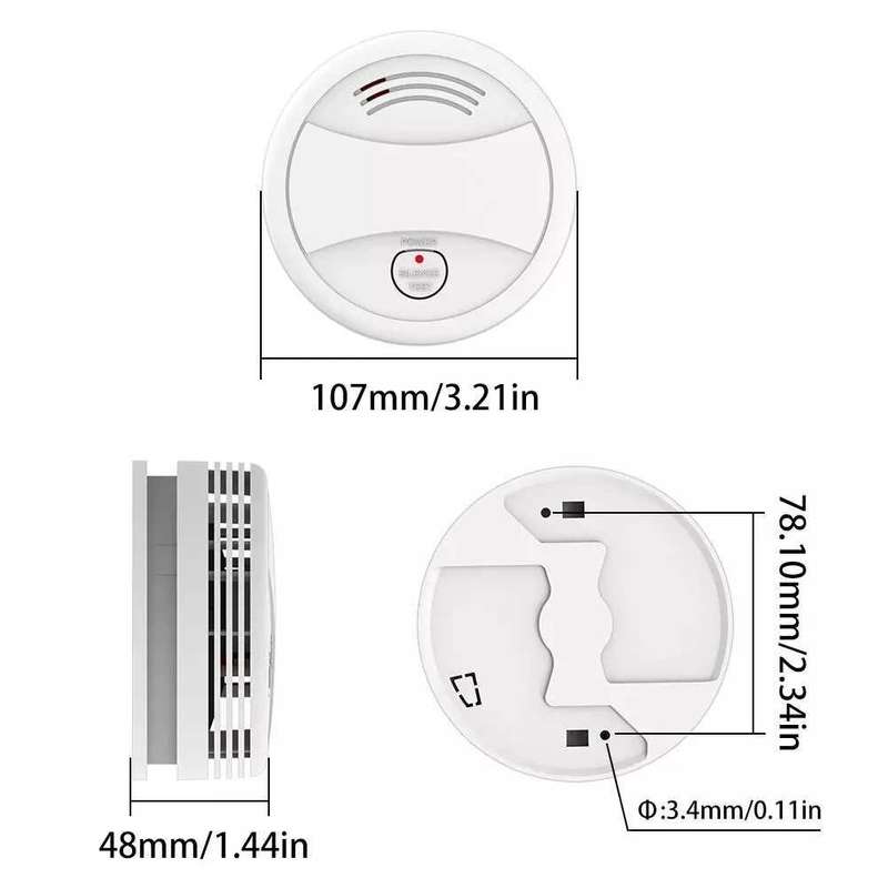 Wifi Tuya Smart Smoke Detector Sensor 80DB Alarm Fire Smoke Detector Wifi Fire Protection Home Secur