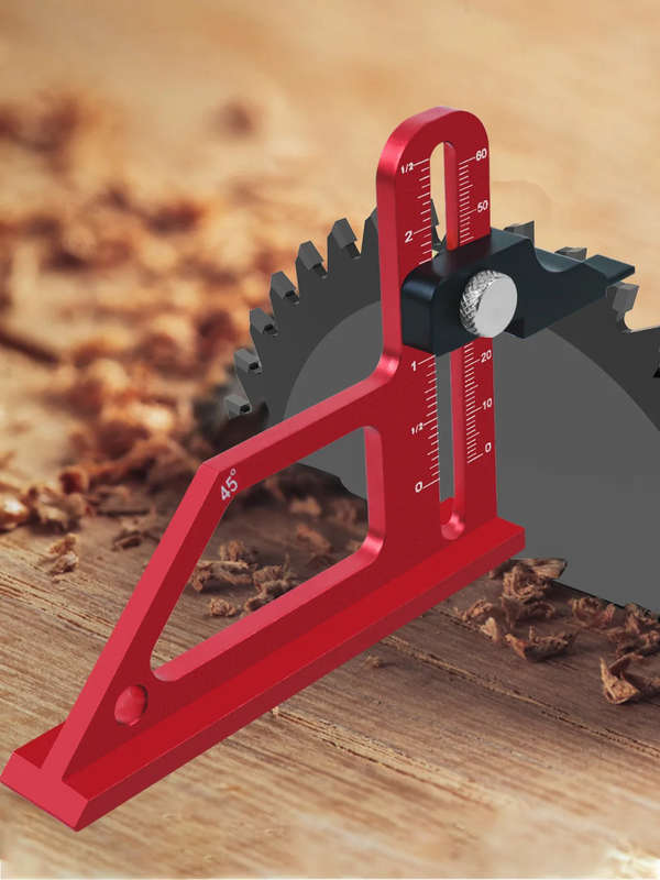 Adjustable Table Saw Depth Gauge 0-60mm with Metric and Inch Scale Aluminum Installing Blade Router