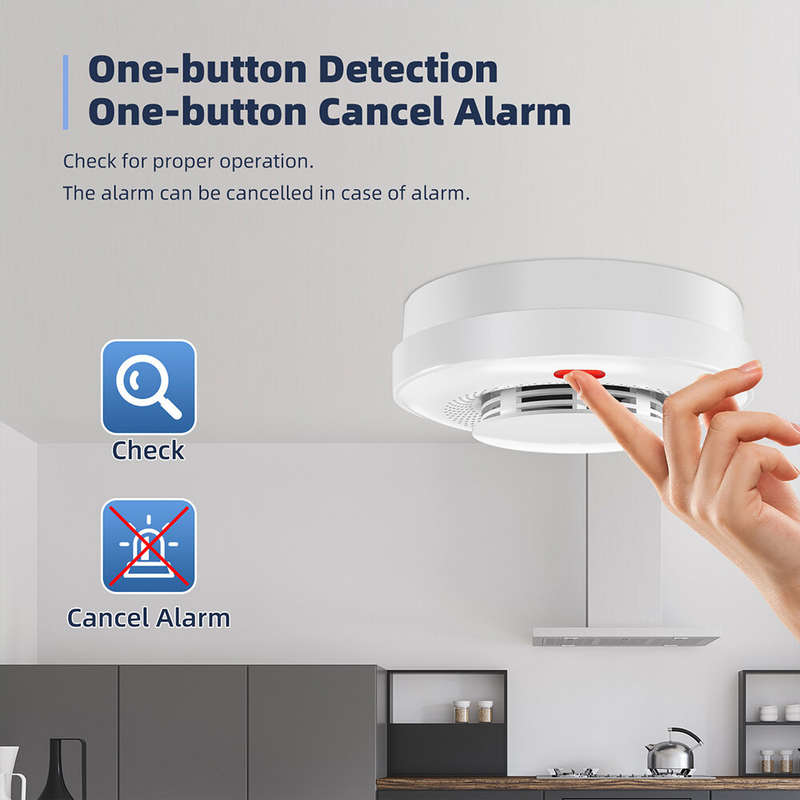 Tuya WiFi Smoke Detector Alarm Intelligent Wireless Home Fire Smoke Sensor Sound and Light APP Remot