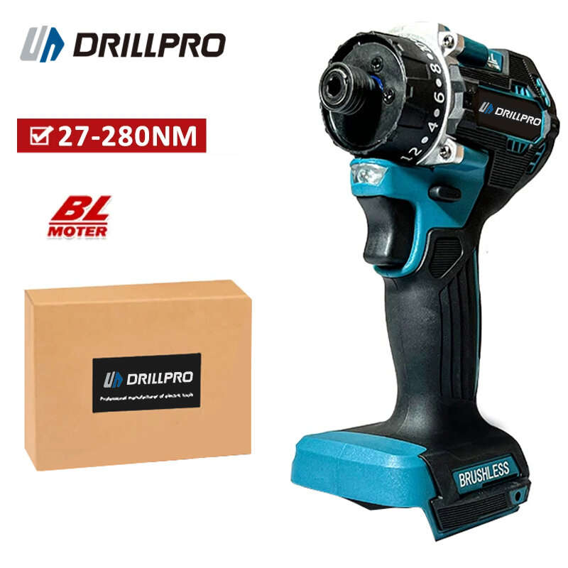 Drillpro 20+1 Brushless Electric Screwdriver 1000W Torque with Dual Speed Capabilities Compatible wi