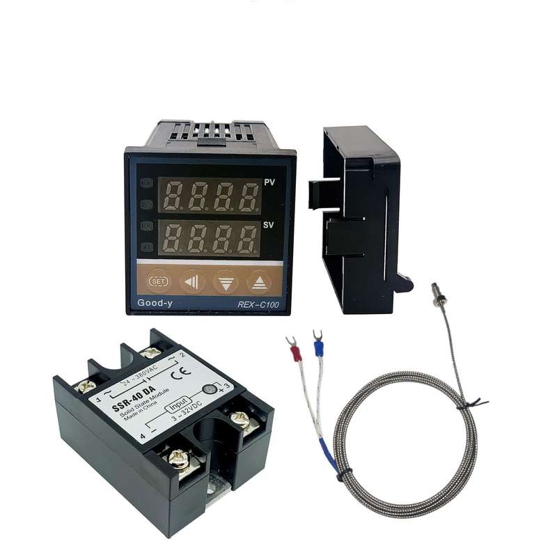 Upgrade REX-C100 Digital PID Temperature Controller Thermostat SSR output Max.40A SSR Relay K Thermo