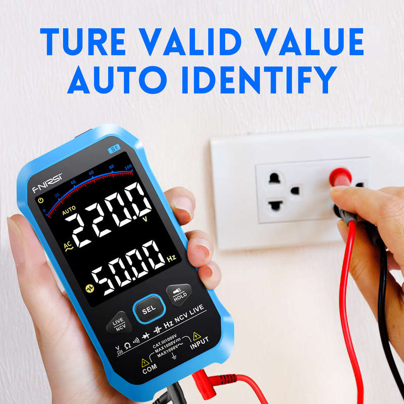 FNIRSI-S1 9999 Counts Digital Multimeter AC DC Voltage Resistance Capacitance Diode NCV Hertz Live W